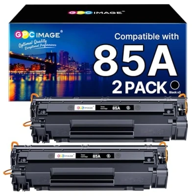 Abbildung von GPC IMAGE 85A CE285A Toner Schwarz Kompatibel für HP Laserjet P1102W P1102 P1100 P1106 P1108 P1109 M1130 M1132 M1210 M1210MFP M1212 M1212NF M1217NFW (2er Pack)