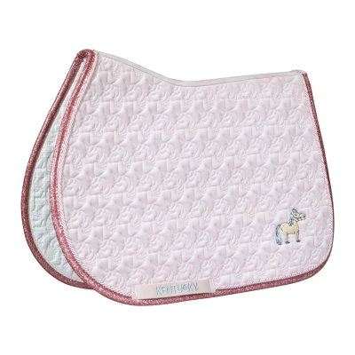Abbildung von Schabracke Einhornkopf Glitzer pony alt rosa