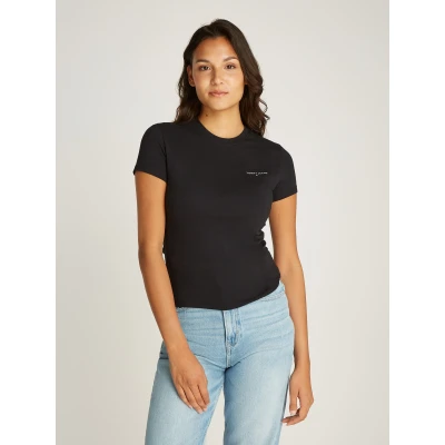 Abbildung von Tommy Jeans Linear TEE 2 PACK Tshirt basic, Damen, Größe: Small, Black/white