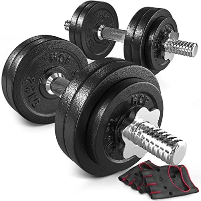 Abbildung von Hop Sport Guss Kurzhanteln Hantel Set Hanteln 10kg 15kg 20kg 30kg 40kg 60 kg Gewichte (2 x 15 kg)