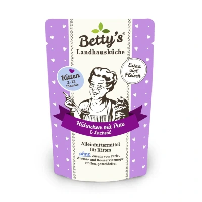 Abbildung von Betty ́s Landhausküche Kittenfutter Hühnchen mit Pute 12x 100g im Frischebeutel