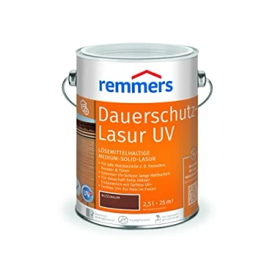 Abbildung von Remmers Holzschutzlasur Dauerschutz Lasur UV ebenholz 2,5 Liter