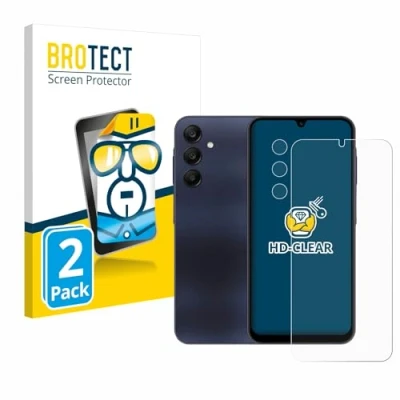 Abbildung von BROTECT (2 Stück Schutzfolie für Samsung Galaxy A25 5G (Display+Kamera) Displayschutz Folie Ultra Klar