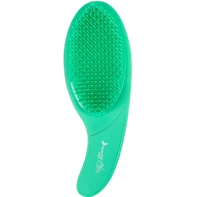 Abbildung von nascita Detangler Wet &amp; Dry Haarbürste ohne Ziepen, für Damen, Herren und Kinder, schmerzloses Entknoten alle Haartypen, Entwirrbürste nasses trockenes Haar Hair Brush Green
