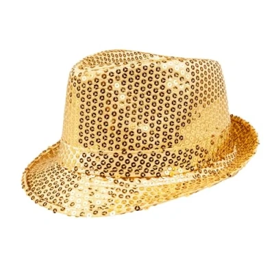 Abbildung von Boland Pailletten Hut, Unisex, Disco Outfit, Accessoire, Karneval, Kostüm, Themenparty, Mottoparty, Gold