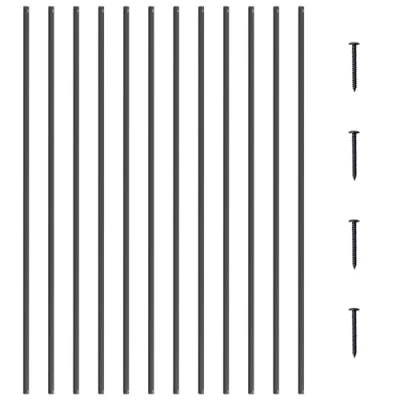 Abbildung von VEVOR Metallbaluster Treppe 11er Pack 13x1118mm Aluminiumspindeln mit Schrauben