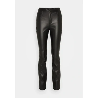 Abbildung von Noisy May Nmandy MONI PU HW Ankle Pants Stoffhose, Damen, Größe: 34x30, Black