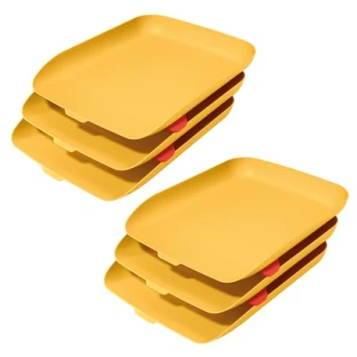 Abbildung von Leitz A4 Briefkorb, 6er Pack, Warmes Gelb, Cosy Serie, 53580019