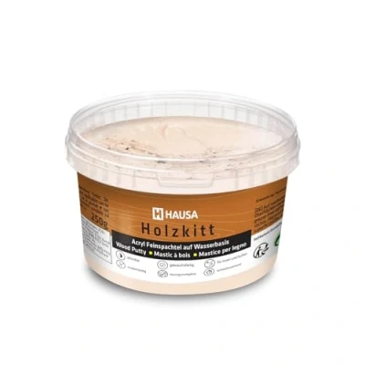 Abbildung von HAUSA Holzkitt 250 g Buche Hell Holzspachtelmasse, Kitt für Holz, Holzspachtel/Füllmasse zum Reparieren von Holzschäden gebrauchsfertig ausgezeichnete Füllkraft schnelltrocknend rissbeständig