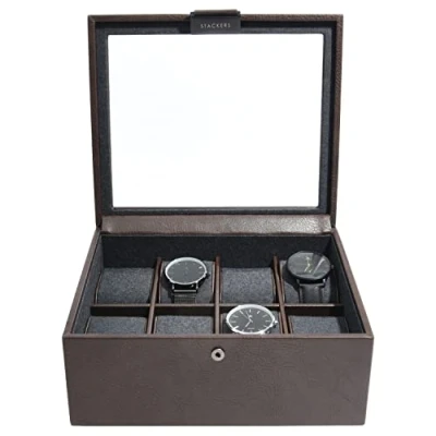 Abbildung von Stackers Herren Uhrenbox mit 8 Fächern, Braun