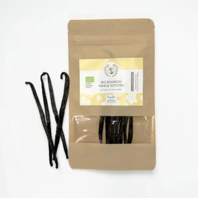 Abbildung von 10 Bio Bourbon Vanilleschoten 13 14cm Länge Premium Vanille aus Madagaskar zum Backen, Kochen, für Desserts und Süßspeisen