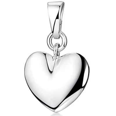 Abbildung von Materia Kettenanhänger Herz Silber Damen Kinder Hochglanz KA 198, 925 Sterling Silber, rhodiniert