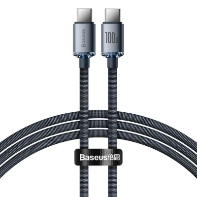 Abbildung von Baseus Crystal Shine 100W 120cm PD Type C Ladekabel schwarz