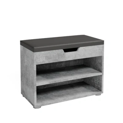 Abbildung von Vicco Schuhbank Rolfe, Beton/Anthrazit, 60 x 45 cm
