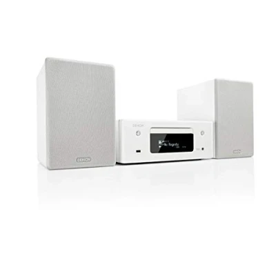 Abbildung von Denon CEOL N 10 Kompaktanlage, HiFi Verstärker mit 2 Wege Lautsprechern, CD Player, Internetradio, Musikstreaming, HEOS Multiroom, Bluetooth, WLAN, AirPlay 2, Alexa Kompatibel, Optische TV Eingänge