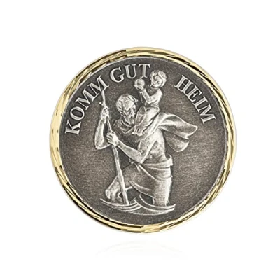 Abbildung von NKlaus 3cm Autoplakette Komm gut Heim Rand gelb diamantiert Selbstklebende Magnethalter 11427
