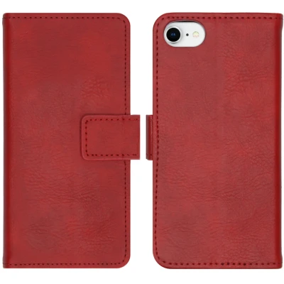 Abbildung von Apple iPhone SE (2022) Hülle Kunstleder iMoshion Klapphülle Handyhülle Rot