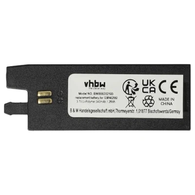 Abbildung von vhbw Akku Ersatz für Gibson GBP452050 E Gitarre (340mAh, 3,7V, Li Polymer)