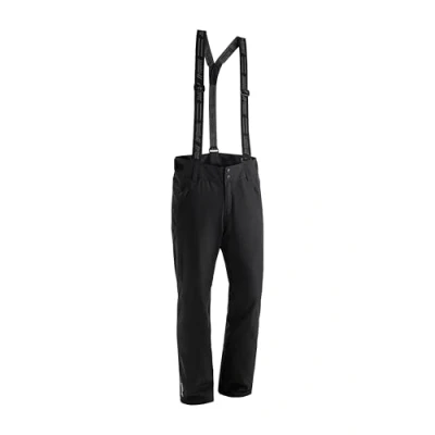 Abbildung von Maier Sports Corban T, Herren Skihose, Wasserdichte Schneehose mit Hosenträgern, Stretchmaterial und verstellbarer Bund, PFC frei, mTHERM Wattierung &amp; mTEX Wetterschutz, Schwarz, 48 (W33/L32)