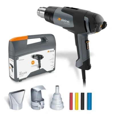 Abbildung von STEINEL HG 2120 E 006464 Heißluftgebläse 230V 2200W mit Zubehör