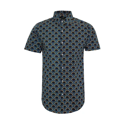 Abbildung von Threadbare Birchfield Hemd, Herren, Größe: Medium, Navy