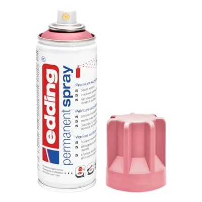 Abbildung von edding 5200 Permanent Spray edel mauve matt 200 ml Acryllack zum Lackieren und Dekorieren von Glas, Metall, Holz, Keramik, Kunststoff, Leinwand Lackspray, Acrylspray, Farbspray