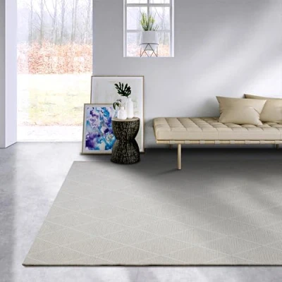 Abbildung von Villeroy &amp; Boch Wollteppich &quot;Maria&quot;, rechteckig, Schurwolle, Wolle, Natur, Wohnzimmer, Schlafzimmer, Boho, Skandi