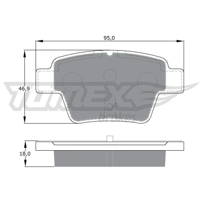 Abbildung von Bremsbelagsatz, Scheibenbremse TOMEX Brakes TX 14 65