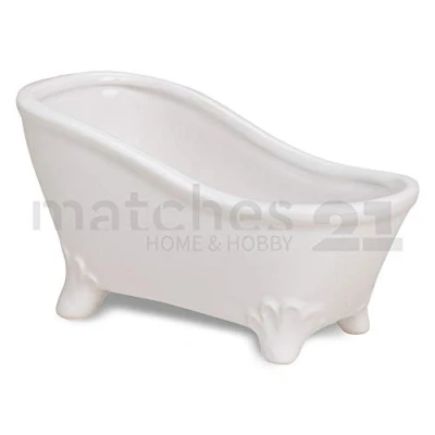 Abbildung von matches21 Badewanne Schale Seifenschale Keramik weiß Deko Dekoration Bad 1 STK. 16x7x9 cm