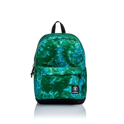 Abbildung von Invicta CARLSON Tie &amp; Dye Green, Rucksack aus nachhaltigem Stoff, Geräumige Schultasche für Teenager, Mädchen und Jungen, Uni, Sport Freizeit, mit Laptopfach, italienisches Design, grün