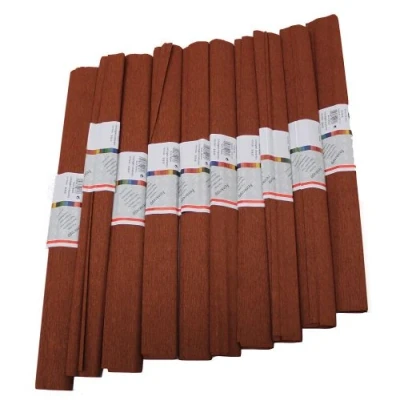 Abbildung von 10 x Staufen Feinkrepp Papier 32g/qm 50cmx250cm im Polybeutel kastanie