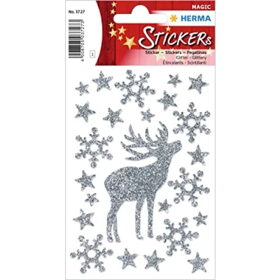 Abbildung von 10 x HERMA Schmucketikett Magic Hirsch Glittery