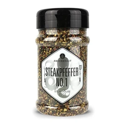 Abbildung von Ankerkraut Steakpfeffer No. 1, Pfeffer Mischung für Fleisch wie im Steak House mit Chili, Finisher BBQ aller Art, 180g Streuer