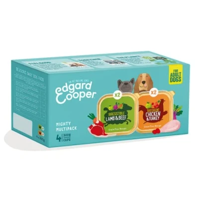 Abbildung von Edgard&amp;Cooper Schalen Multipack Adult Huhn Lamm Hundefutter L...