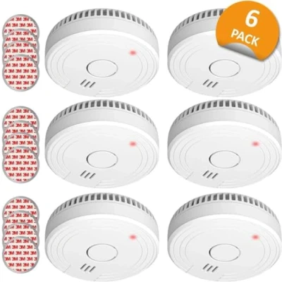 Abbildung von Elro FS180561M Rauchmelder (6er Set mit 5 Jahres Batterie und Magnetklebe Kit)