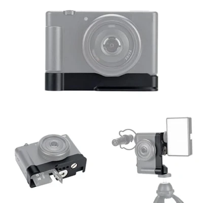 Abbildung von JJC Metall Handgriff Schnellwechselplatte L Halterung Halter Kompatibel mit Sony ZV 1F Kamera