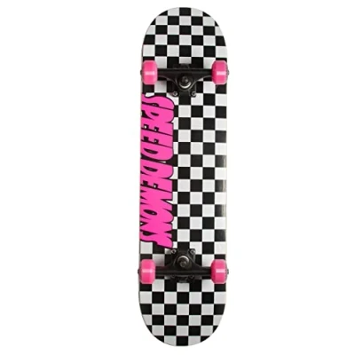 Abbildung von Geschwindigkeitsdämonen Checkers Pink 7.75 Skateboard