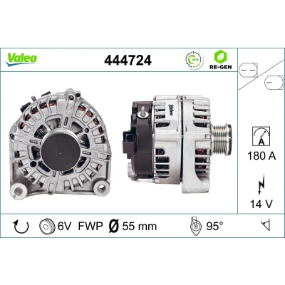 Abbildung von VALEO 444724 Lichtmaschine 14V 180A BMW: 5 Limousine, 3 Touring