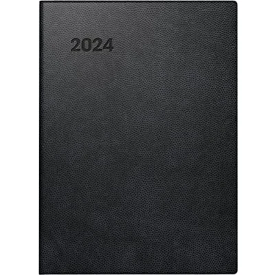 Abbildung von BRUNNEN Wochenkalender Modell 731 2024 2 Seiten = 1 Woche Blattgröße 10 x 14 cm schwarz