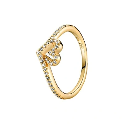Abbildung von Pandora WISH Sparkling Heart Ring, Damen, Größe: 60, Gold plated