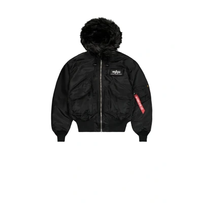 Abbildung von Alpha Industries 45P Hooded Custom Winterjacke, Herren, Größe: Large, Black