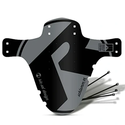 Abbildung von Riesel Design 1x Mudguard Schlamm:PE MTB Schutzblech inkl. Kabelbinder/Stylisches Fahrrad &amp; modernes Mountainbike für Jede Fahrradgröße