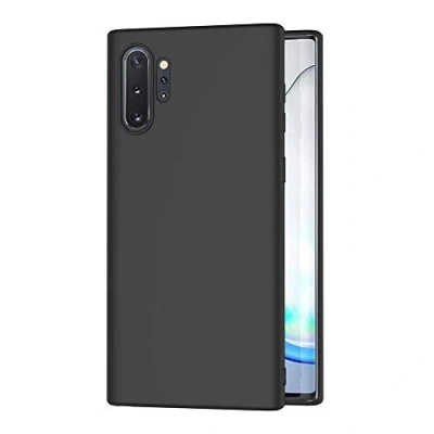 Abbildung von AICEK Hülle Compatible Samsung Galaxy Note10+, Schwarz Silikon Schutzhülle für Note10+ Case TPU Bumper Note10 Plus Handyhülle (6,8 Zoll)