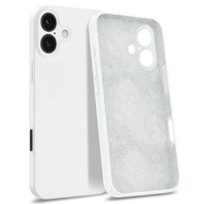 Abbildung von MyGadget Hülle kompatibel mit iPhone 16 Plus [ 4 Layer Struktur Schutzhülle ] Gummierte Handyhülle Soft Inlay &amp; Hardcase Cover außen Weiß