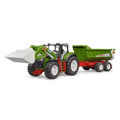 Abbildung von Bruder® Spielzeug Auto bruder ROADMAX Traktor mit Frontlader und Kippanhänger Fertigmodell