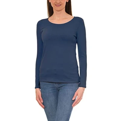 Abbildung von Alkato Longshirt Damen Langarm Shirt mit O Ausschnitt