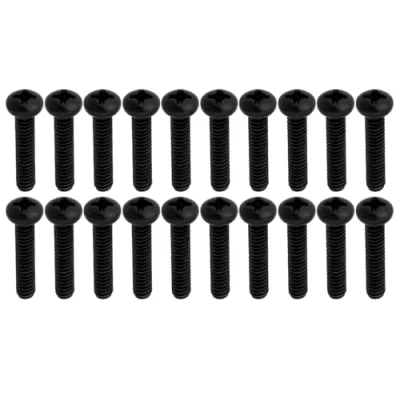 Abbildung von VGOL 20 Stück Schwarze 3,5 X Mm Basic Metal Metric Thread Single Coil Pickup Schraube Zur Höheneinstellung Kompatibel mit Stratocaster ST E Gitarre