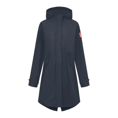 Abbildung von Derbe Traveby Friese Regenjacke / wasserabweisende Jacke, Damen, Größe: 42, Navy