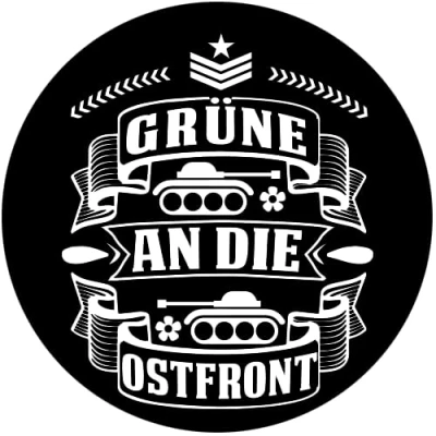 Abbildung von Sammys Shirt Store Grüne an die Ostfront Aufkleber 10 cm