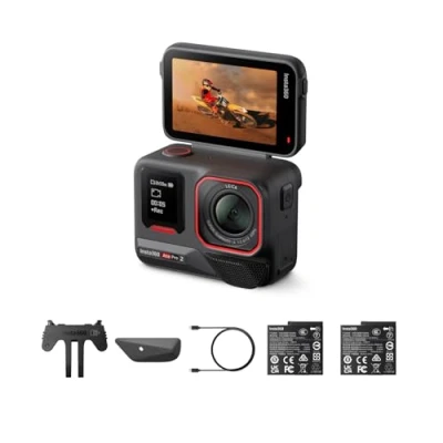Abbildung von Insta360 Ace Pro 2 Doppel Akku Bundle 8K wasserdichte Actionkamera mit Leica entwickelt, 1/1,3&quot; Sensor, Dual KI Chip System, führende Schwachlichtleistung, bestes Audio, Flipscreen &amp; Editing